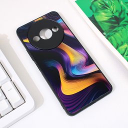 Maska Abstract za Xiaomi Redmi A3 tamno ljubicasta