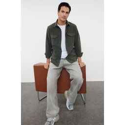 Trendyol Khaki Regular Fit Pocket Flannel Winter Lumberjack Jacket Shirt