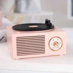 Bluetooth zvucnik Retro Vintage 3D roze