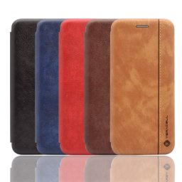 Maska na preklop Teracell Leather za Samsung J8/J810F (2018) EU siva.