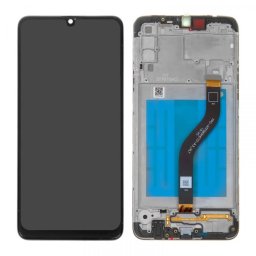LCD za Samsung A20s/A207 + Touch Screen WITH FRAME crni Full Org (China)