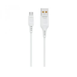 DENMEN D01V Micro USB data kabl 2,4A 1m bela