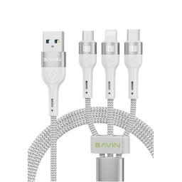 Bavin kabl 18W 3 in 1 Micro, type-C, lightning bela