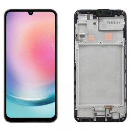 LCD za Samsung A24/SM- A245F + Touch Screen WITH FRAME crni OLED