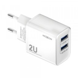 Kucni punjac Moxom MX-HC130 2.4A 2xUSB Type C beli