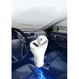 Auto Punjac sa Bluetooth slusalicom beli
