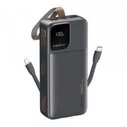 Rellaen Series 2.4A Cabled Fast Charging Power Bank RPP-659 30000mAh crni