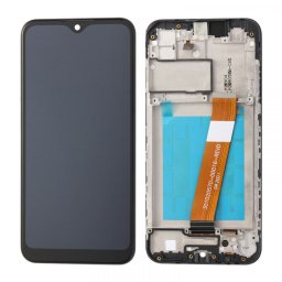 LCD za Samsung A01/A015 + Touch Screen WITH FRAME crni ORG