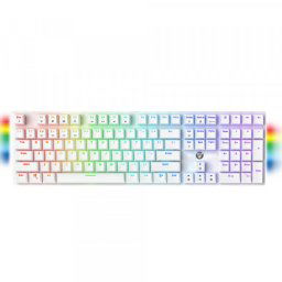 Tastatura mehanicka zicna MAXFIT 108 RGB MK855 bela (blue switch) FANTECH