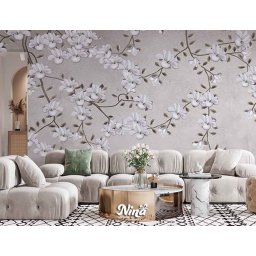 Foto tapet Beli cvetici Tapet457