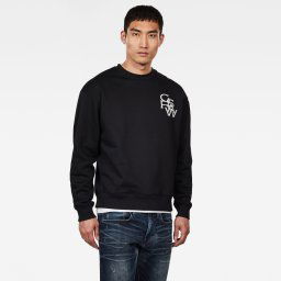 G-STAR Sweatshirt - Graphic 11 stor r sw l\s black