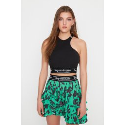 Trendyol X Sagaza Studio Black Metal Accessory Detailed Knitted Bustier
