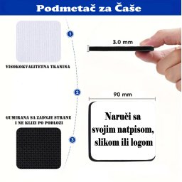 Podmetač za čaše po narudžbini