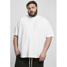 Oversized T-shirt with neckline and neck white