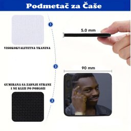 Podmetač za čaše mem Think about it