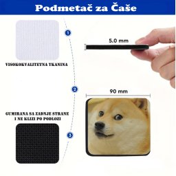 Podmetač za čaše mem Dog