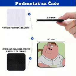 Podmetač za čaše mem Peter