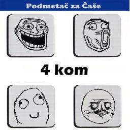 Podmetač za čaše mem Trol (4 kom)