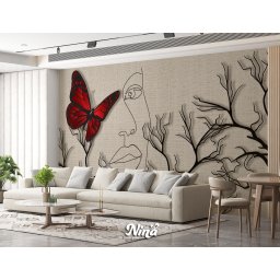 Foto tapet Crveni leptir Tapet459