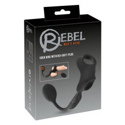 Vibro prsten sa analnim vibratorom Cock Ring with RC Butt Plug