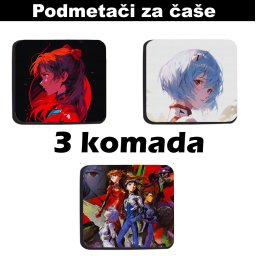 Podmetači za čaše anime Neon Genesis Evangelion (3 kom)