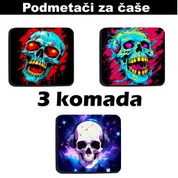 Podmetači za čaše Lobanje (3 kom)