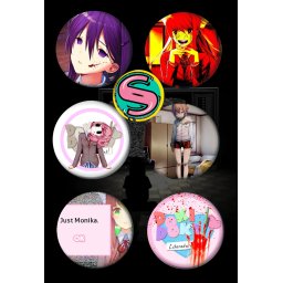 Doki Doki Literature Club! Paket set bedževi 37mm anime game (6 kom)