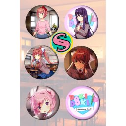 Doki Doki Literature Club! Paket set bedževi 37mm anime game (6 kom)