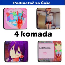 Podmetač za čaše anime game Doki Doki Literature Club! (4 kom)