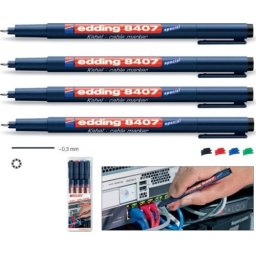Markeri za kablove E-8407 0,3mm, set 1/4