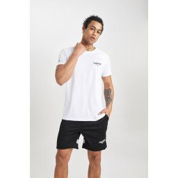 DEFACTO Fit Slim Fit Narrow Cut Crew Neck Printed Short Sleeve Sports T-Shirt