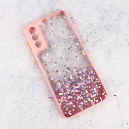 Maska Frame Glitter za Samsung G996B Galaxy S21 Plus roze