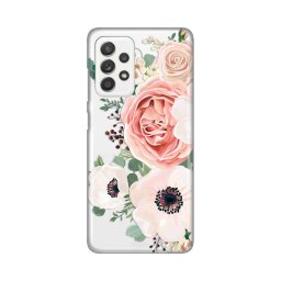 Maska Silikonska Print Skin za Samsung A525F/A526B/A528B Galaxy A52 4G/A52 5G/A52s 5G Luxury Pink Flowers