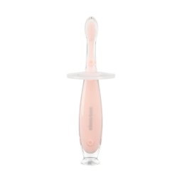 KikkaBoo silikonska četkica za zubiće sa vakumom softy pink ( KKB41084 )