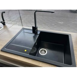 Akcijski set: Sudopera Dr. Gans Tehno 760 i slavina Adell Lento – Crna boja
