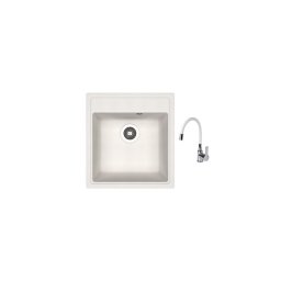 Granitna sudopera Dr Gans, model Nika 470 bele bojei flexy SLAVINA SET