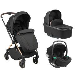 Kikka Boo Kolica Lanah 3in1 premium set sa autosedištem I-Trail I-size i tvrdom korpom Black ( KKB21147 PRSET )