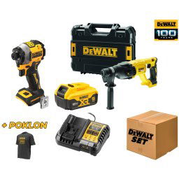 DeWALT 100 years DWSET4, set dva aku alata DCH133NT + DCF850N, 1x 5.0Ah, 18V + poklon majica