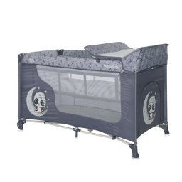 Prenosivi krevet Moonlight 2 nivoa Cool Grey Pandas Lorelli