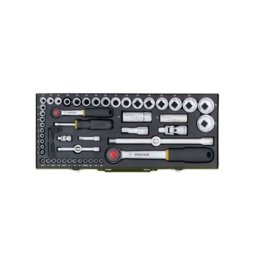 Proxxon garnitura sa čegrtaljkom 1/4" i 1/2" 56-delna P23040