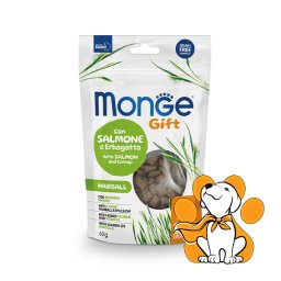 Monge Filled And Crunchy Poslastice Za Mačke, 60g, Losos sa Macinom Travom