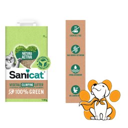Sanicat Posip Za Mačke Grudvajući Natura Activa 100% Green,2.5Kg - Biorazgradivi