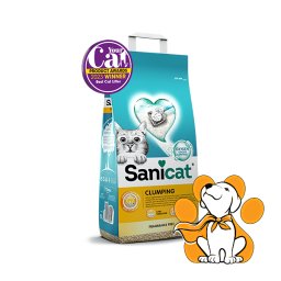 Sanicat Posip Za Mačke Grudvajući Fragrance Free, Bez Mirisa, Bentonit 8L
