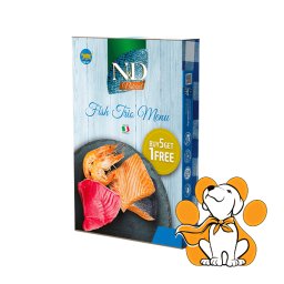 N&D Natural Fish Trio Menu 6x70g, Кomplementarna Riblja Gozba za Odrasle Mačke