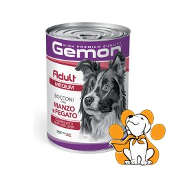 Gemon Adult Medium Chunks with Beef and Liver 415g, Vlažna Hrana za Srednje Rase