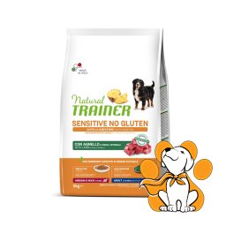 Natural Trainer Sensitive No Gluten Medium&Maxi Adult with Lamb 3kg, Bez Glutena