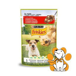 Purina Friskies Adult 100g, Hrana sa Govedinom i Krompirom za Odrasle Pse