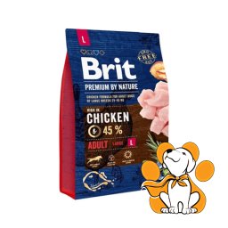 Brit Premium by Nature Adult L 3kg, Kompletna Hrana sa Piletinom za Velike Pse
