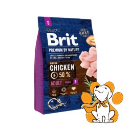 Brit Premium by Nature Adult S 3kg, Hrana za Zdravu Kožu i Srce Malih Rasa