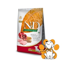 N&D Ancestral Grain Puppy Mini Chicken & Pomegranate 2,5kg, Hrana za Mini Štence